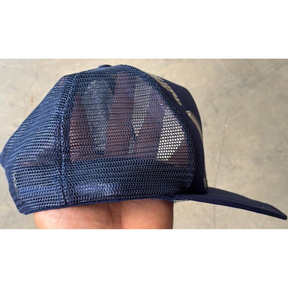 Vintage Kennedy Space Center Snapback Hat Blue Shuttle Rocket Mesh Foam Trucker - Picture 6 of 11